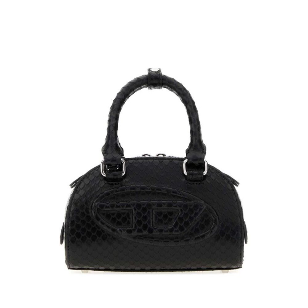 Diesel Women Black Leather 1Dr Dome Handbag